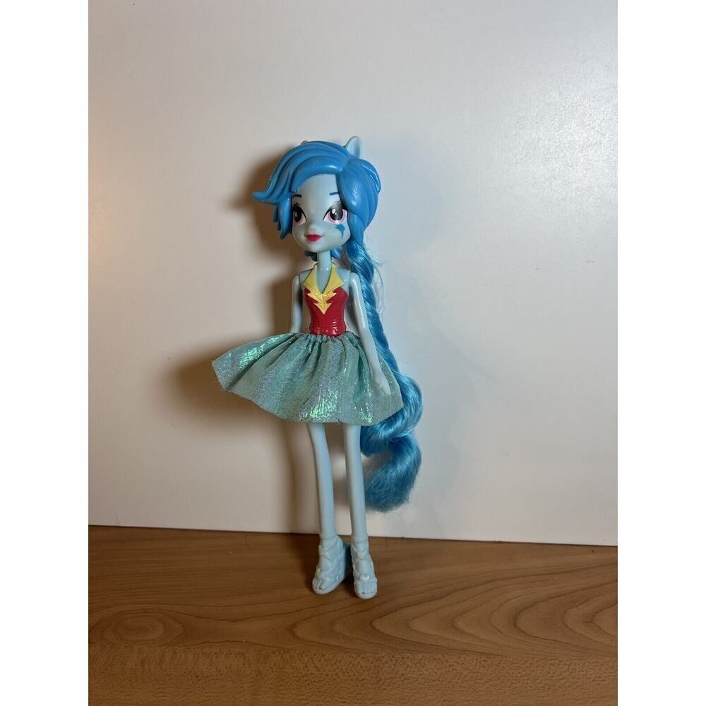 2014 Hasbro My Little Pony Rainbow Dash Equestria Girls 9" Girl Doll Blue Hair
